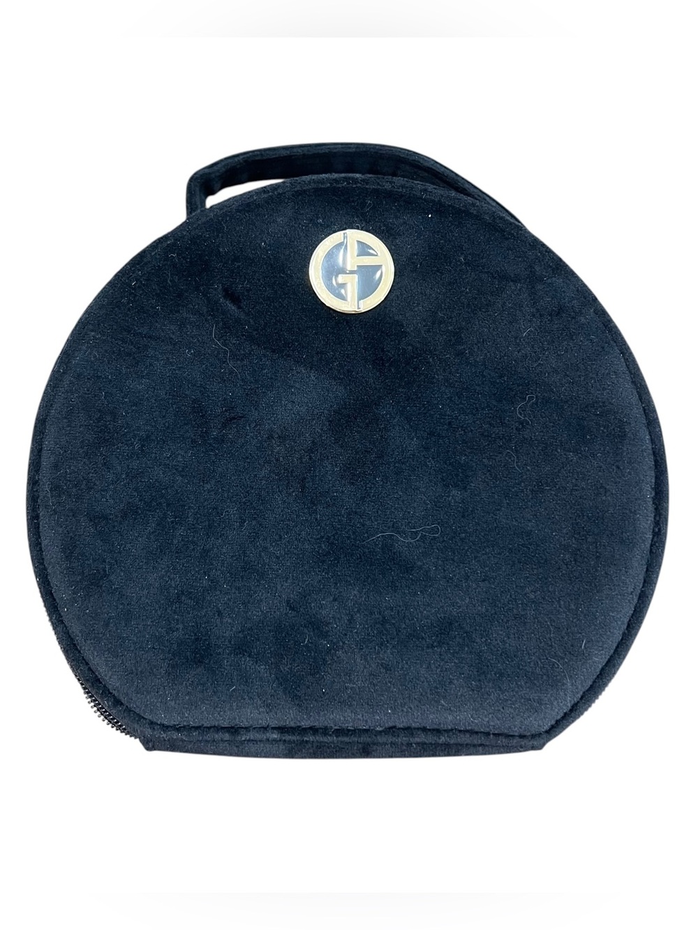 Giorgio Armani Velvet Toiletry Bag Navy Blue Travel Cosmetic Pouch NEW